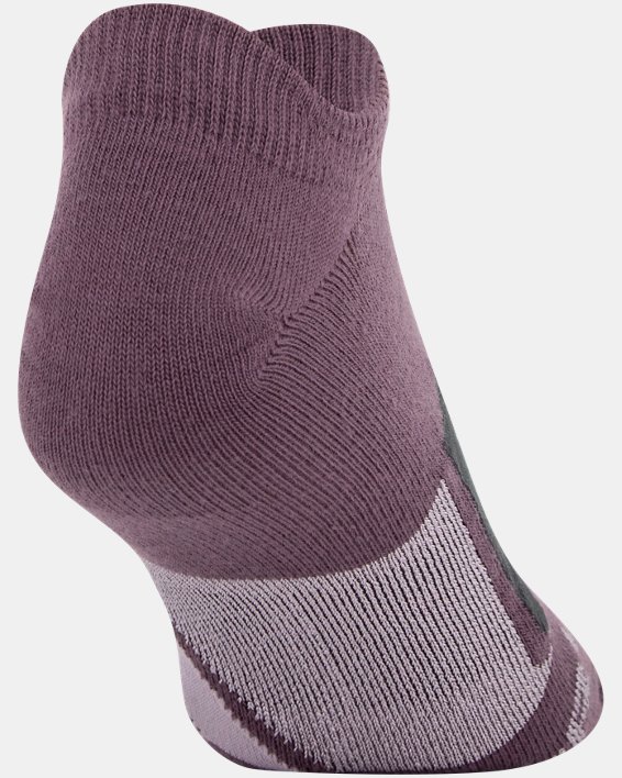 Women's UA Essential No Show – 6-Pack Socks, Purple, pdpMainDesktop image number 3
